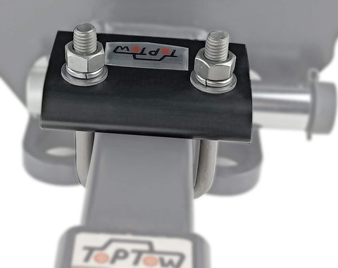 64707 Trailer Hitch Tightener anti Rattle Clamp for 1.25 Inch and 2 Inch Receiver Hitches, Black Aluminum Stabilizer Plate, 2 Packs