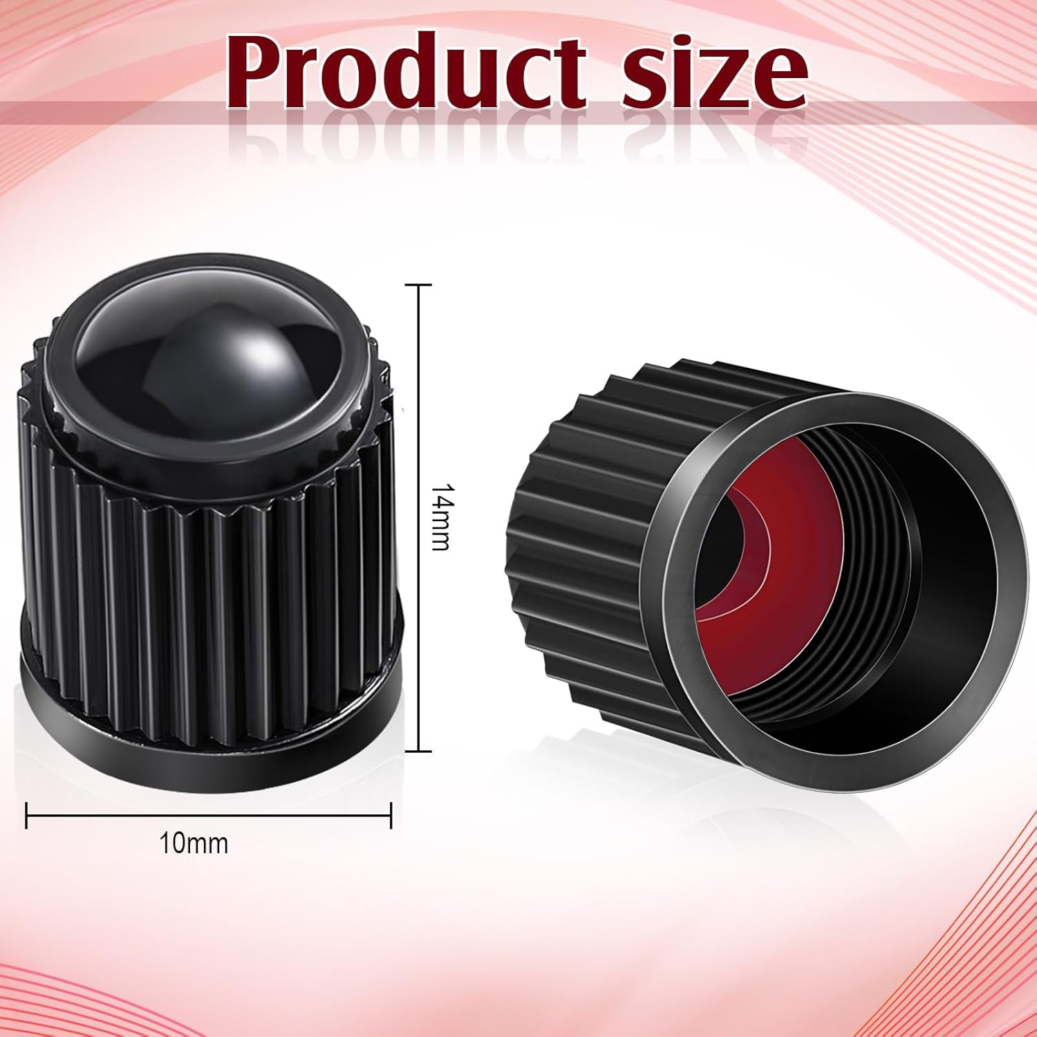 20 Pcck Tire Valve Team Caps Car Tire Caps Plastic Universal Black Stem Covers for Bike Bicycle Cars Suv Trucks Motorcycles