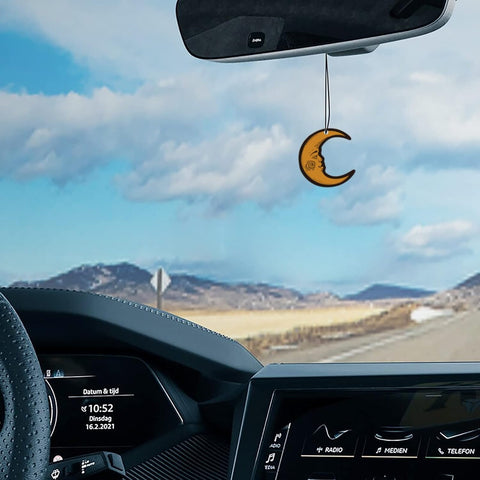 2Pcs Sun and Moon Car Air Freshener Set, Funny Air Freshener Car Accessories, Rearview Mirror Pendant