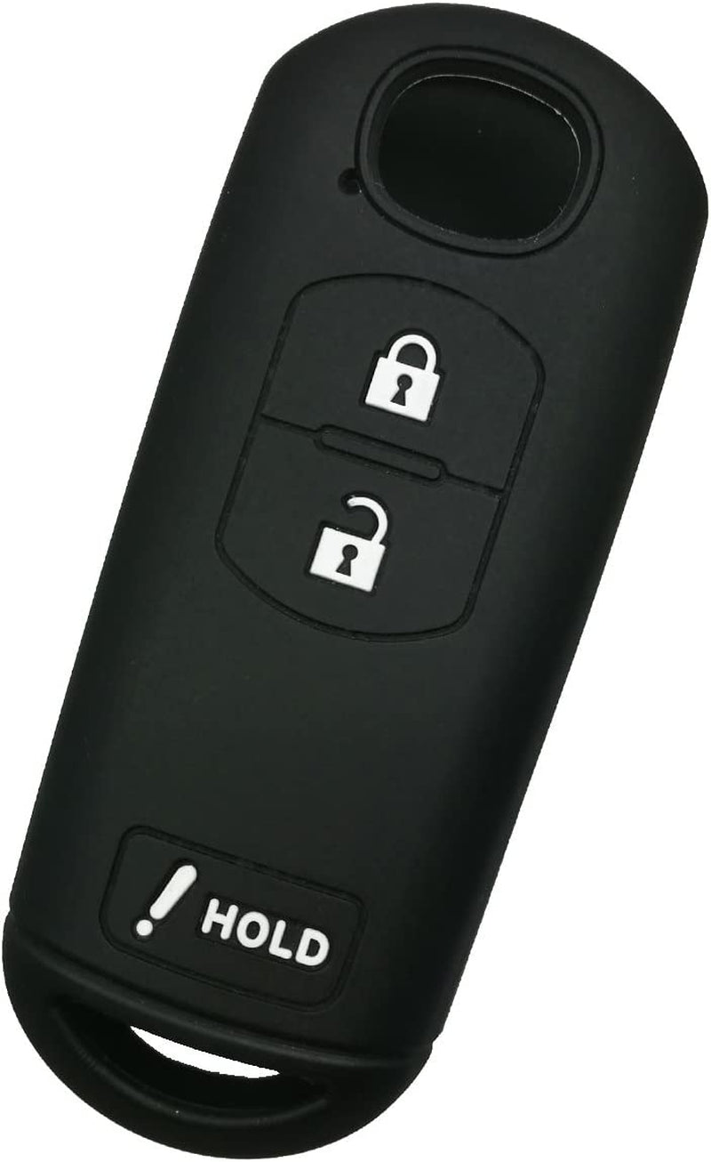 Qty(2)  Black Full Protector Silicone Key Fob Cover Case Protector Shell for Mazda 3 6 CX3 CX5 CX7 CX9 SPEED3 Smart Key Remote 3 Buttons