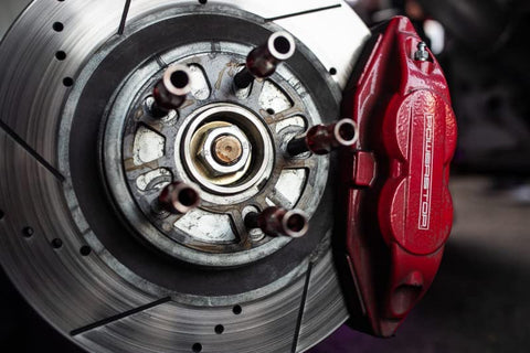 Rear S4920 Pair of High-Temp Red Powder Coated Calipers for Ford F-250 Super Duty 2005-2007, Ford F-350 Super Duty 2005-2007 [Model Specific]