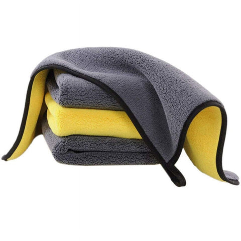 4Pcs Thick Plush Car Drying Towels Ultra Absorbent Auto Washcloths for Car Beauty Scratch Cleaning Cloths Quick-Drying Supplies for Vehicles Trucks Rvs and Boats