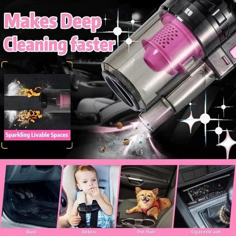 14PCS Car Cleaning Detailing Kit Interior Cleaner with High Power Car Vacuum and 56PCS Roadside Emergency Car Safety Kit