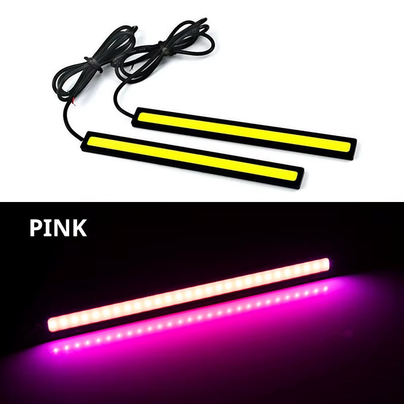 Ultra Thin Bright LED Car COB Daytime Running Lights Superbright Low Cosumption Auto DRL Fog Driving Lamp 12V DRL Lamp Universal