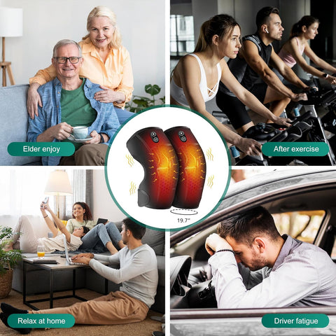 Knee Heating Massager with Vibration, Wireless Heating Pad for Knees, Shoulders and Elbows, Relieves Deep Tissue Stress (Amazon Embargoed,FEDEX Shipping Support Pickup )