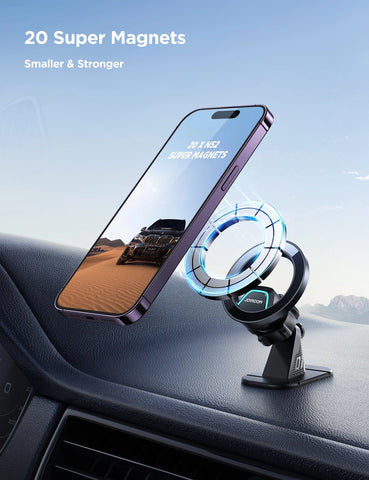 (2 Pack)  2 in 1 Magnetic Phone Holder for Car, Air Vent & Dashboard Car Phone Holder for Iphone, Compatible for Magsafe Car Mount, Fit for Iphone 16 15 14 13 12 Pro Max