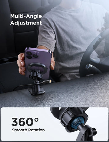 (2 Pack)  2 in 1 Magnetic Phone Holder for Car, Air Vent & Dashboard Car Phone Holder for Iphone, Compatible for Magsafe Car Mount, Fit for Iphone 16 15 14 13 12 Pro Max
