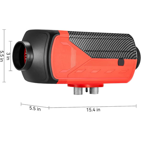 Diesel Heater 8KW, Portable 12V Car Air Kit w/Wireless Remote Control LCD Display 5L Tank Muffler Fast Heating Defrost Defogger for Campers,Shop,Home,RV,Boat,SUV,Garage Red New Remote 8KW