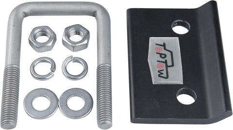 64707 Trailer Hitch Tightener anti Rattle Clamp for 1.25 Inch and 2 Inch Receiver Hitches, Black Aluminum Stabilizer Plate, 2 Packs