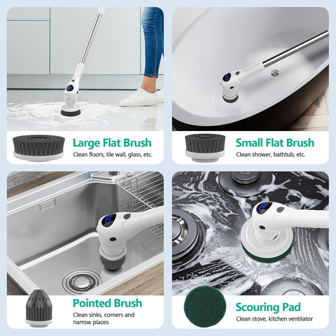 Universal Cleaning Gel, Electric Spin Scrubber for Cleaning Home, Office, Car