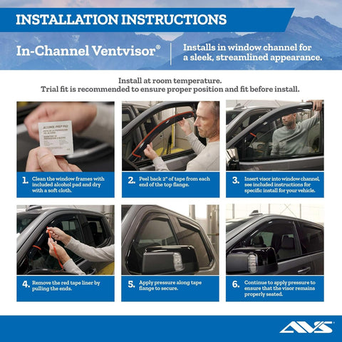 [AVS] In-Channel Rain Guards for 1999 - 2007 Mazda B3000; 1999 - 2009 Mazda B4000 Extended Cab; 1999 - 2011 Ford Ranger Supercab | Window Vent Visors, 2 Pcs. - Smoke | 192083
