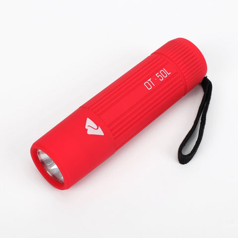 (12 Pack)  Single Mini LED Flashlight, 50 Lumens, Handheld, 3 AAA Batteries, Red