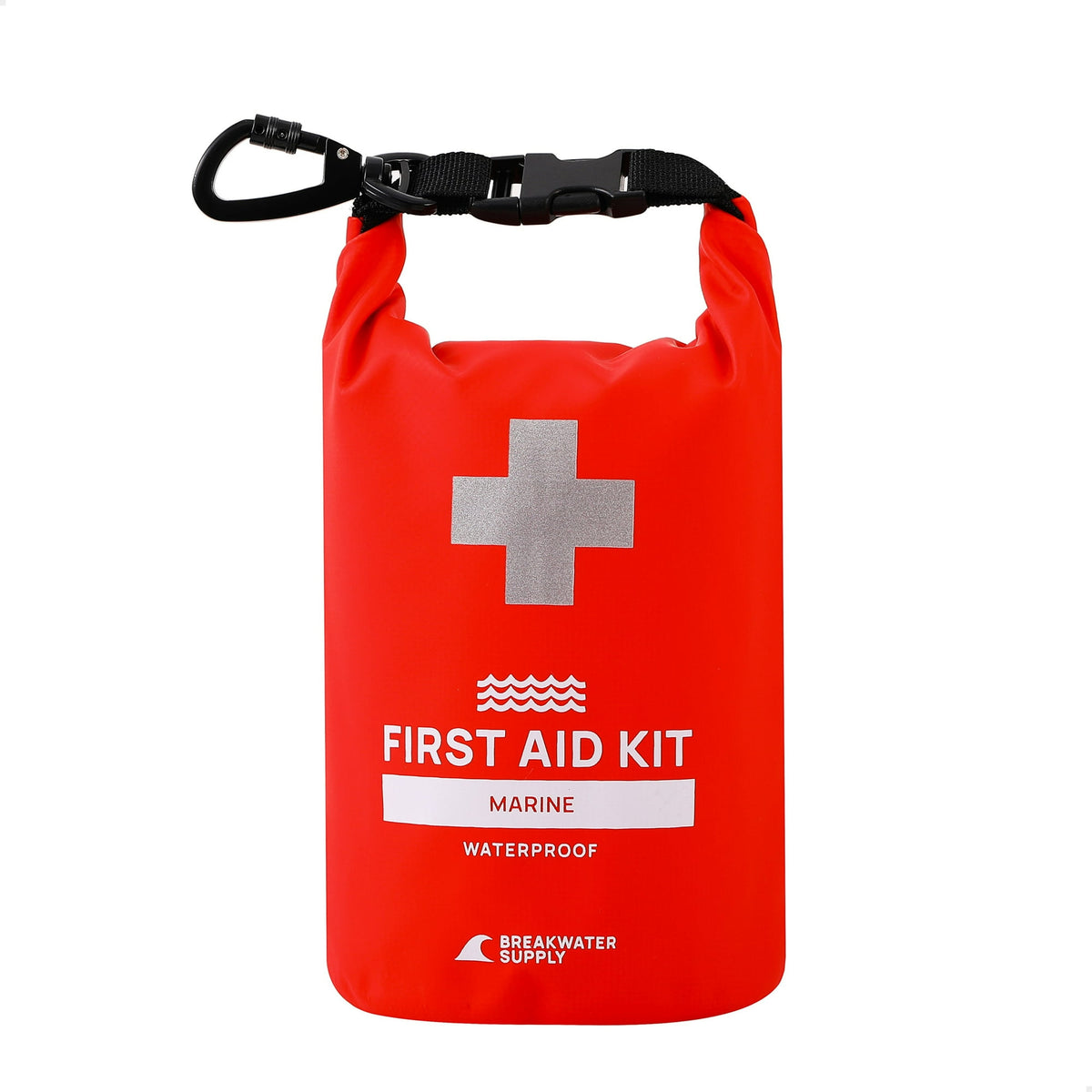 Waterproof First Aid Kit Roll Top Boat Emergency Kit with Waterproof Contents for Fishing Kayaking Boating Swimming Camping Rafting Beach Red