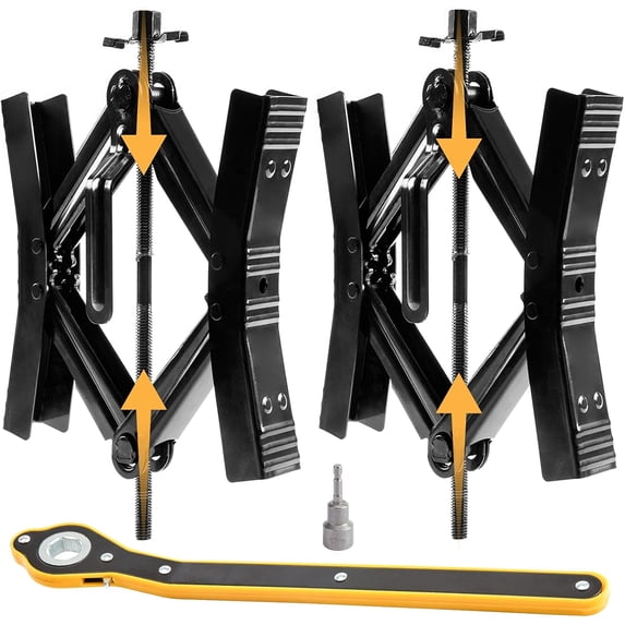 Camper Wheel Chock Stabilizer 2 Sets, Double Speed Heavy Duty Truck RV Tire Scissor Locking X Chock, Camper Accessories for Travel Trailers Tire Chalks, anti Rust Coating, Fit for 3.5” to 12”
