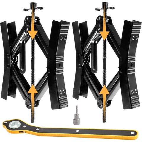 Camper Wheel Chock Stabilizer 2 Sets, Double Speed Heavy Duty Truck RV Tire Scissor Locking X Chock, Camper Accessories for Travel Trailers Tire Chalks, anti Rust Coating, Fit for 3.5” to 12”