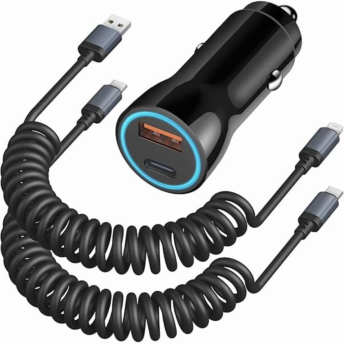 Iphone Car Charger[Apple Mfi Certified] Compatible for Iphone 13 14 12 Pro/Mini/11 Pro Max/Xs Max/Xr/X/8/7/6/6S Plus/5S/5C/Se, 2.4A Dual USB Fast Car Phone Charger Adapter with 2X3Ft Lightning Cable