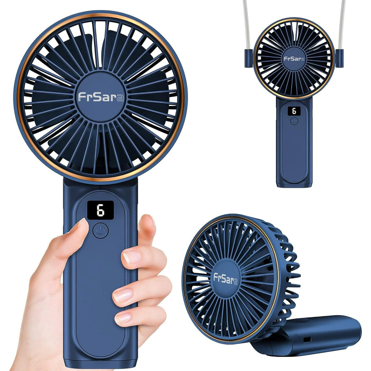 Bedside Fans Mini Fan Outdoor Portable Desktop Fan with Night Light High Wind Silent Charging Small Fan Portable Fans Small Fans Table Fans Fans Blue