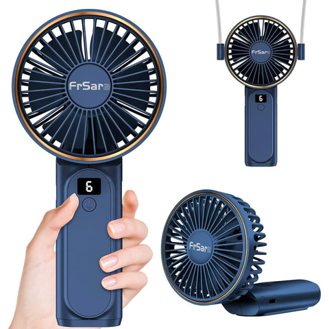 Bedside Fans Mini Fan Outdoor Portable Desktop Fan with Night Light High Wind Silent Charging Small Fan Portable Fans Small Fans Table Fans Fans Blue