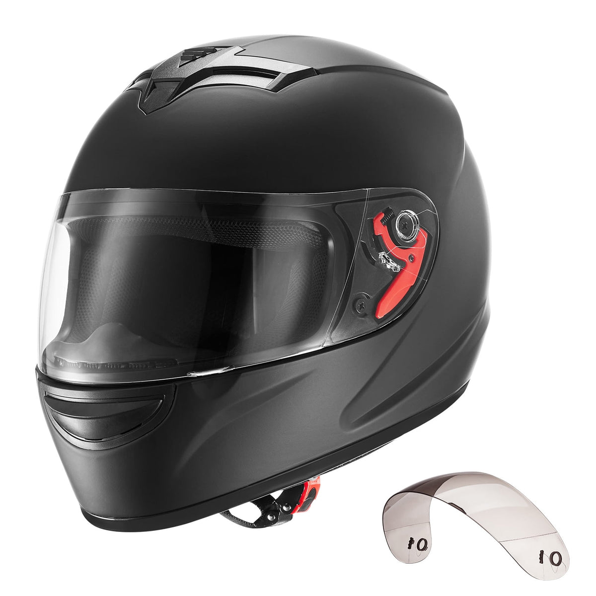 Motorcycle Helmet Full Face with Pinlock Compatible Clear&Tinted Visors and Fins Street Bike Motocross Casco DOT Model Z501(Legend Green, Medium)