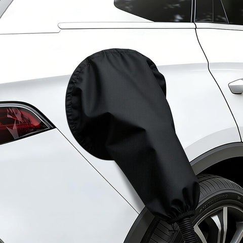 EV Charger Port Cover, Electric Car Charger Plug Cover, Outdoor Waterproof Winter Snow Rain UV All-Weather Protection, Magnetic Attachment, Suitable for Steel-Bodied Electric Vehicles