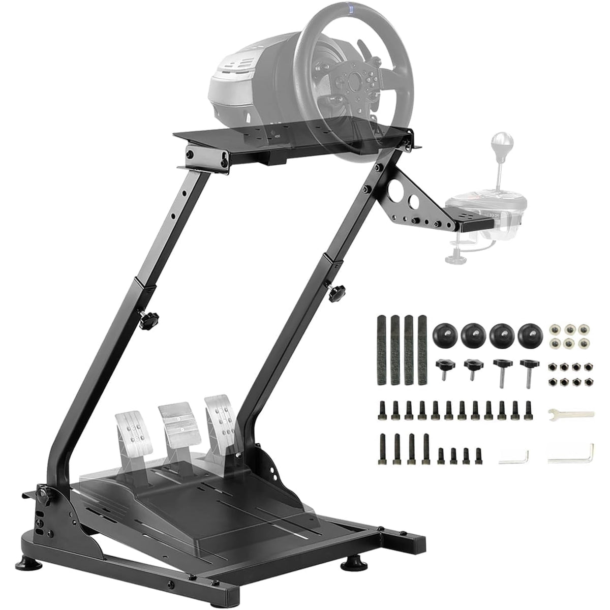 Racing Steering Wheel Adjustable Stand Racing Simulator Cockpit Fit for Mainstream Brands