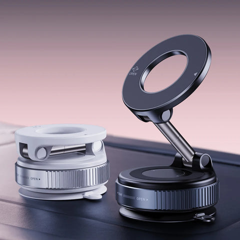 Vacuum Adsorption Magnetic Suction Cup Phone Mount Double Sided Hands-Free Magnetic Cell Phone Holder for Car/Gym/Mirror/Smooth