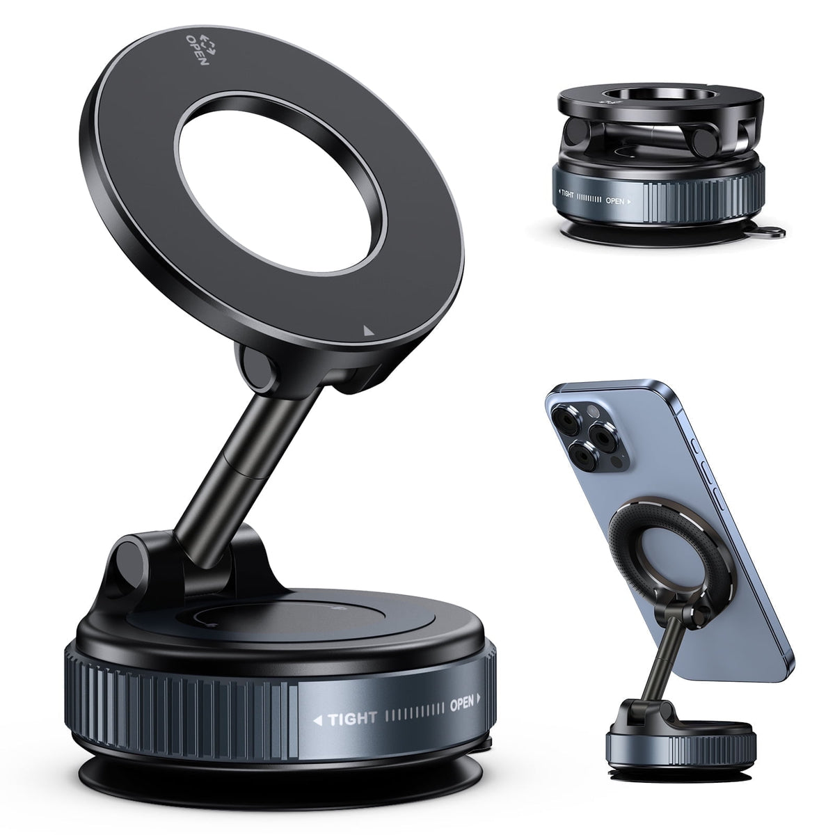 For Magsafe Car Mount【Strong Magnets】Magsafe Windshield Mount Magnetic Phone Holder for Car Dash Windshield Universal Hands Free Car Phone Holder for Iphone 16 15 14 13 Promax plus Magsafe Accessories