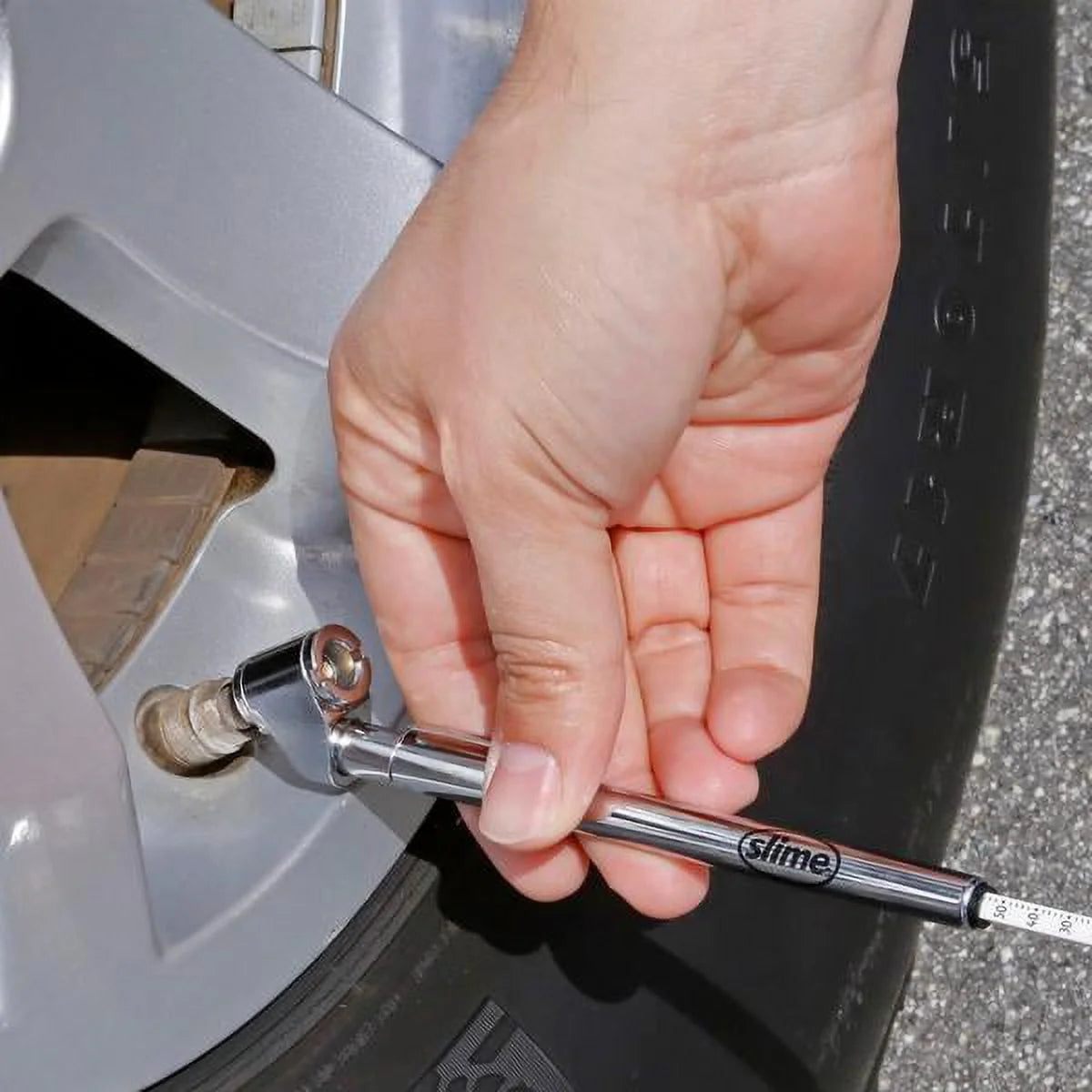 (3 Pack)  Tire Gauge, Dual Head, Pencil, 10-120 Psi, Includes Valve Extensions, Silver, 8.5", New, Multiple Makes - 2016-A