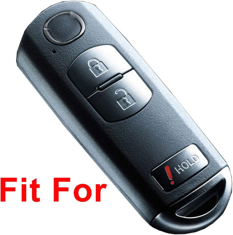Qty(2)  Black Full Protector Silicone Key Fob Cover Case Protector Shell for Mazda 3 6 CX3 CX5 CX7 CX9 SPEED3 Smart Key Remote 3 Buttons