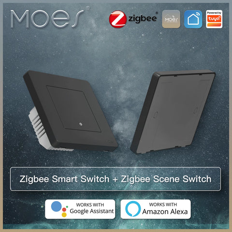 New Star Ring Tuya Smart Zigbee3.0 Push Button Switch/Scene Switch Smart Life APP Remote Control Work with Alexa Google