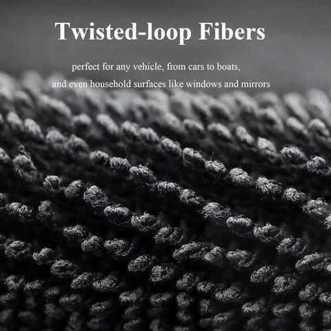 Lunara Drying Towel - Lunara Twisted-Loop Drying Towel, Streak Free Microfiber Cloth, Blackline Drying Towel, Microfiber Towels for Cars, Large Thickened Car Wash Towel (2PCS)
