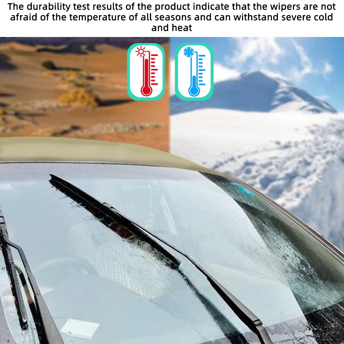 Car Windshield Wiper Blades U-Type Universal Soft Rubber Frameless Bracketless Car Wipers 14" 16" 18" 19" 20" 21" 22" 24" 26"