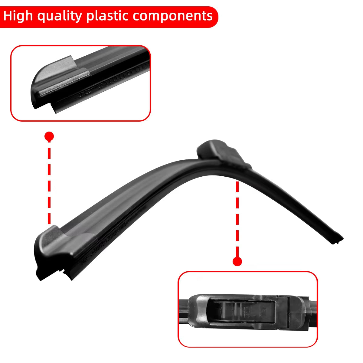 Car Windshield Wiper Blades U-Type Universal Soft Rubber Frameless Bracketless Car Wipers 14" 16" 18" 19" 20" 21" 22" 24" 26"