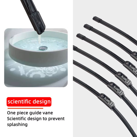 Car Windshield Wiper Blades U-Type Universal Soft Rubber Frameless Bracketless Car Wipers 14" 16" 18" 19" 20" 21" 22" 24" 26"