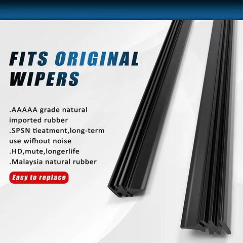 6Mm Car Wiper Blade Refill Strips Car Windshield Rubber Strip Wiper 14"16"17"18"19"20"21"22"24"26"28" Frameless Wiper Accessorie
