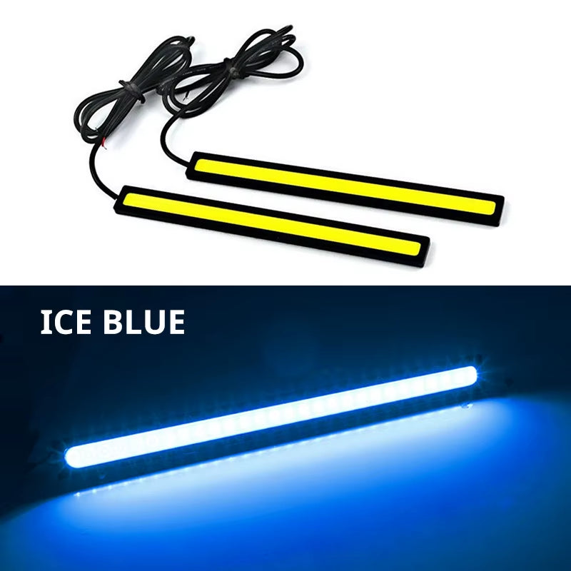 Ultra Thin Bright LED Car COB Daytime Running Lights Superbright Low Cosumption Auto DRL Fog Driving Lamp 12V DRL Lamp Universal