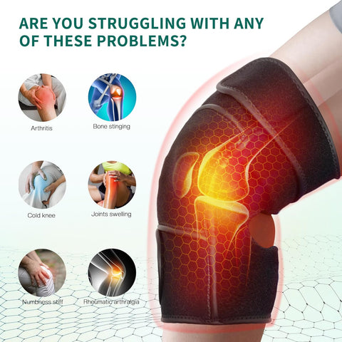 Knee Heating Massager with Vibration, Wireless Heating Pad for Knees, Shoulders and Elbows, Relieves Deep Tissue Stress (Amazon Embargoed,FEDEX Shipping Support Pickup )