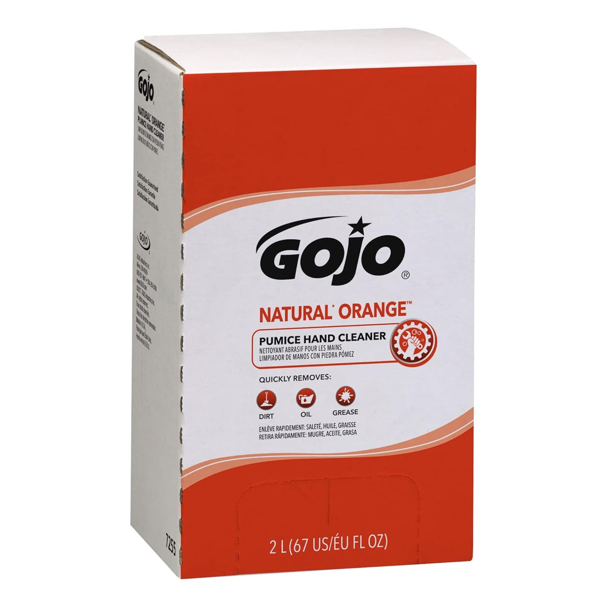 NATURAL ORANGE Pumice Hand Cleaner, 2000 Ml Quick Acting Lotion Hand Cleaner with Pumice Refill PRO TDX Dispenser (Pack of 4) - 7255-04